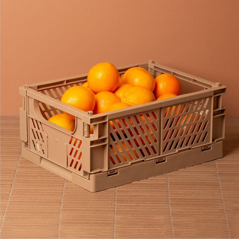 DESIGNSTUFF Slant Collapsible Crate Large in Tuscany