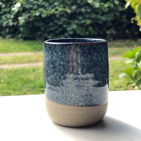 Shelley Panton Hand-Thrown Studio Pottery Cup Midnight Blue