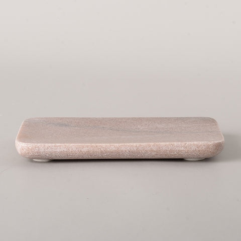 Rectangle Pink Marble Soap Dish