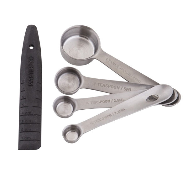 Stainless Steel Measuring Spoons with Leveller by Masterpro