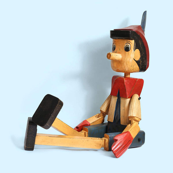 Rustic Wooden Pinocchio Puppet 80cm - The Panton Store Rustic Wooden Pinocchio Puppet 80cm - The Panton Store