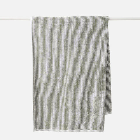 Citta Stripe Cotton Towels Olive/White