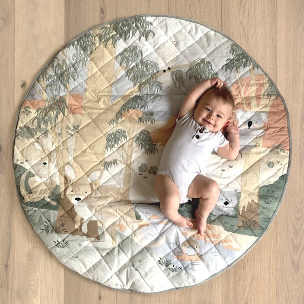 Mister Fly Australiana Water Resistant Playmat & Tummy Time Pillow