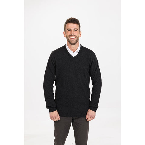 Native World V Neck Sweater in Charcoal