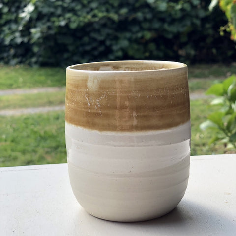 Shelley Panton Hand-Thrown Pottery Cup White Ochre