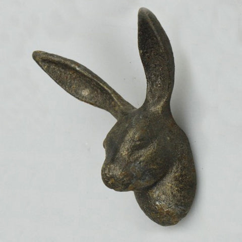 Cast Iron Bronze Bunny Hook