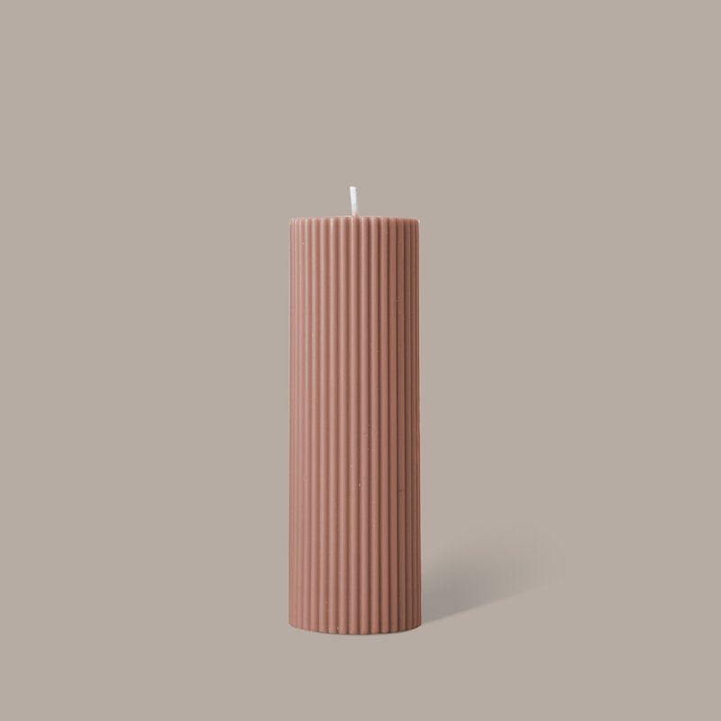 Black Blaze Wide Column Candle 15cm x 5cm