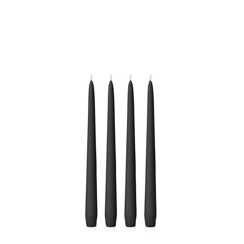Hueseeka Taper Candle (Pack of 4) Black