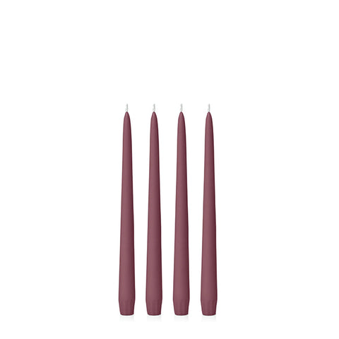 Hueseeka Eco Taper Candle (Pack of 4) Burgundy