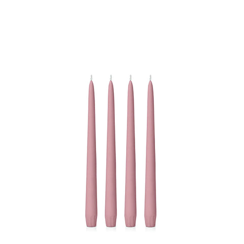 Hueseeka Eco Taper Candle (Pack of 4) Dusty Pink