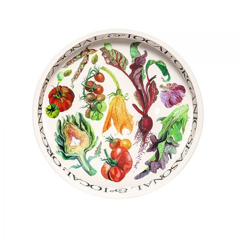 Emma Bridgewater Design "Garden Vegetables" Round Tin Tray by Tinco