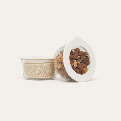 Seed & Sprout Glass Dip Bowls Oat - Set of 2