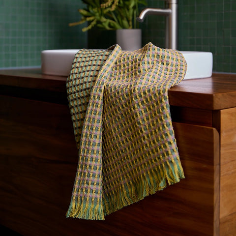 Aalto Waffle Cotton Hand Towel - Daffodil