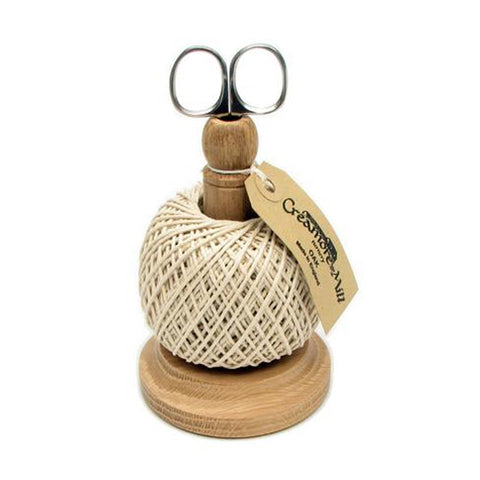 Creamore Mill Oak String Tidy w Scissors