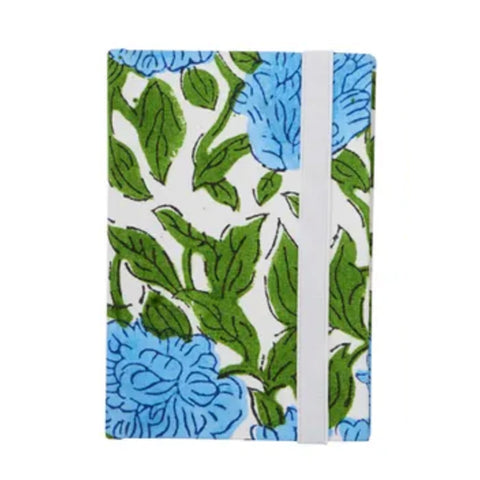 Three floral patterned Amisha notebooks on a white background by coast to coast