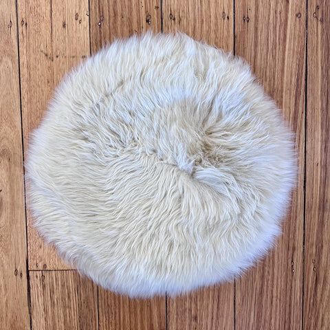 Australian Long Wool Sheepskin Round 37cm Frappe