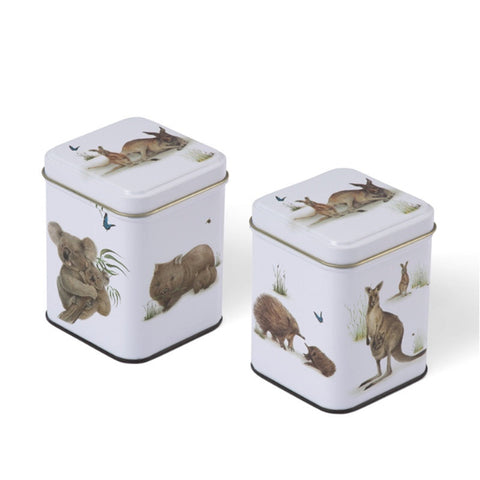 Australian Wildlife Animals Square Tin by Tinco.