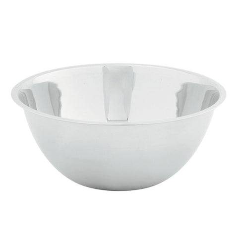 stainless steel mixing bowl on a white background