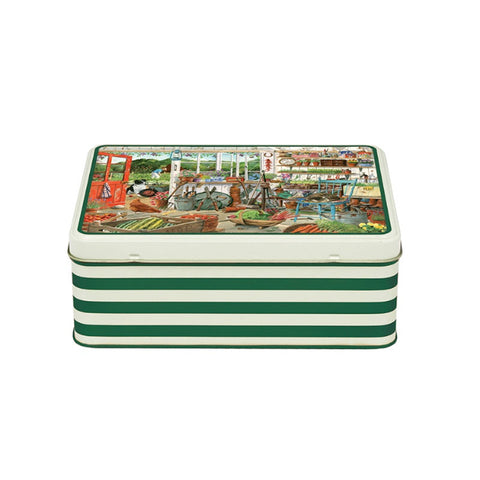 Tracy Hall Design Garden Shed Biscuit Tin by Tinco