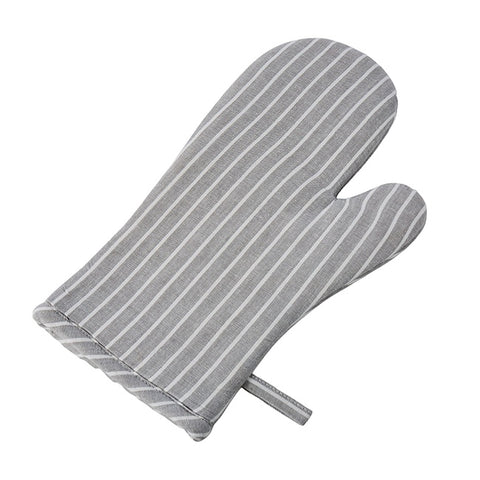 Butcher Stripe Oven Glove Grey & White Stripe