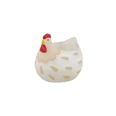 Charlie Chook Ceramic chicken-shaped egg cup on a white background  by Coast to Coast