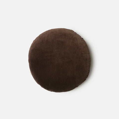Citta Cotton Velvet Round Cushion 45cm | Henna