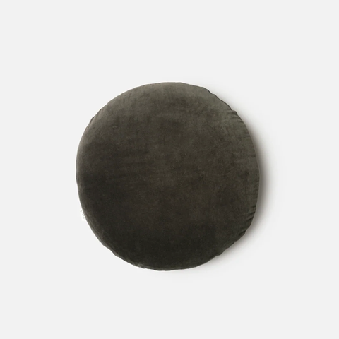 Citta Cotton Velvet Round Cushion 45cm | Nori