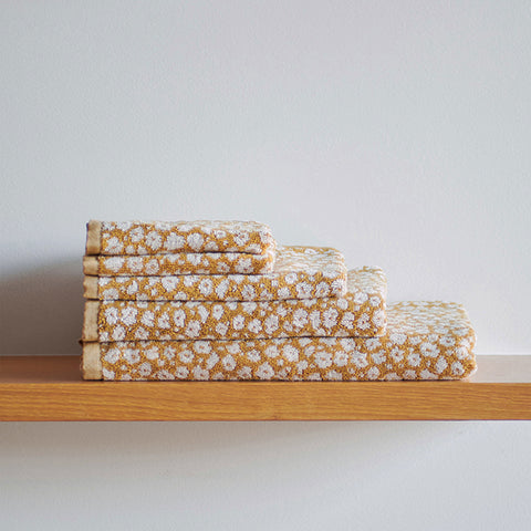Citta Forget Me Not Terry Towels Citron/Nougat