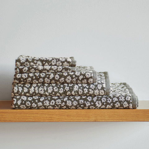 Citta Forget Me Not Terry Towels Ivy/Oat