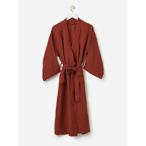 Citta Linen Robe | Brick