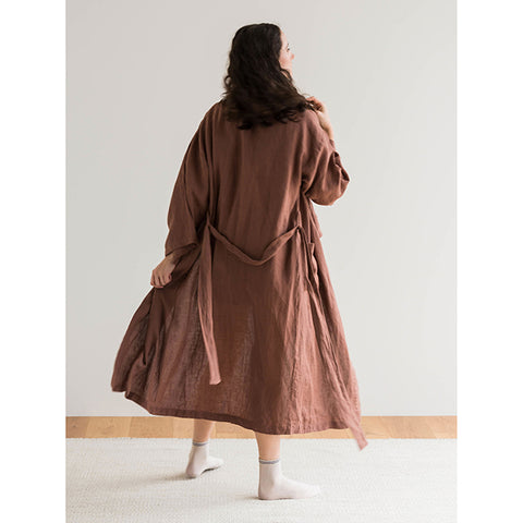 Linen Robe in Plum by Citta