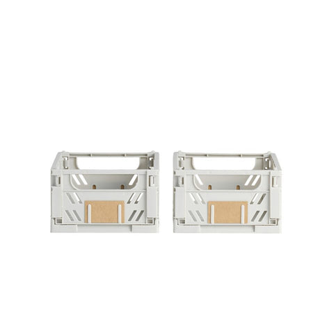 DESIGNSTUFF Slant Collapsible Crates Grey -  Discontinued
