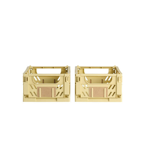 DESIGNSTUFF Slant Collapsible Crates Straw - One XS Left