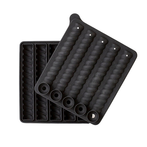 Spiral Twist Ice Cube Tray in Black by DESIGNSTUFF