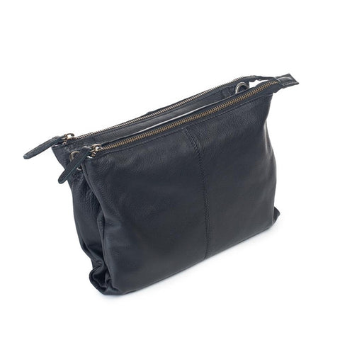 Dusky Robin Leather Ellie Bag - Black