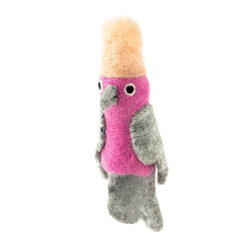 Felt Finger Puppet Pink Galah