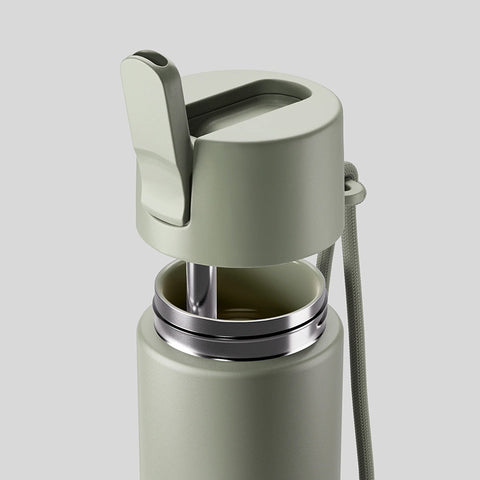 Fressko Move Flip Sip Drink Bottle | Ceramic | 660ml Sage