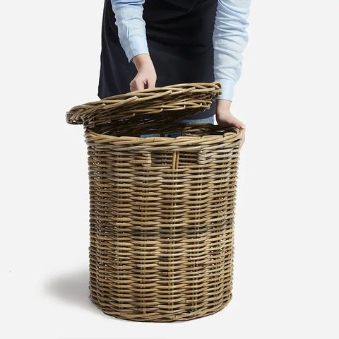 Georgetown Traditional Wicker Laundry Basket w Lid  | Pick Up Only