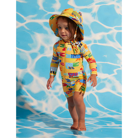 Halcyon Nights Swim Bucket Hat in Chomp Design