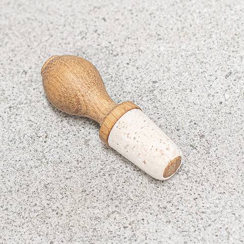 Wine Stopper with Natural Cork and Oak by Creamore Mill