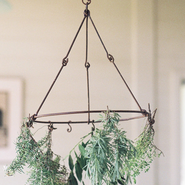 thumbnail image 2 of Vegetable Drying Rack Boho Macrame Herb Drying Rack - Double Layer 2 of 9