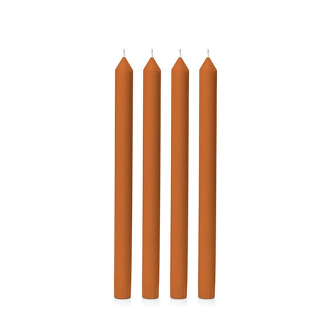 Hueseeka Dinner Candle 30cm | Pack of 4 | Clay