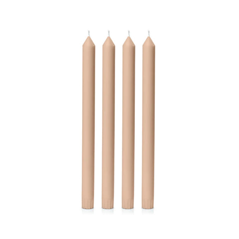 Hueseeka Dinner Candle 30cm | Pack of 4 | Latte