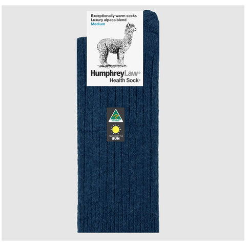 Humphrey Law Alpaca Health Socks Denim