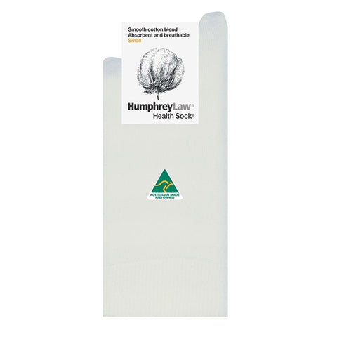 Humphrey Law health sock packaging on a white background