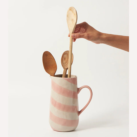 Jones & Co Cabana Stripe Jug - Pink
