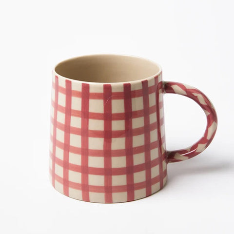 Jones & Co Larder Check Mug Pink