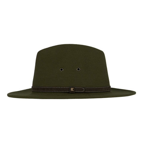 Ramble a Universal Mid Brim Fedora in Olive by Kooringal