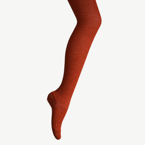 Lamington Wool Textured Knit Tights | Spice Brown