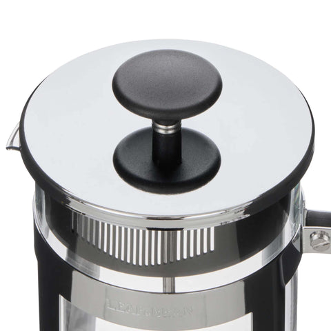 leaf--bean-glass-press-plunger-clear--stainless-steel